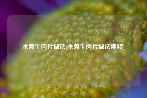 水煮牛肉片做法(水煮牛肉片做法视频)